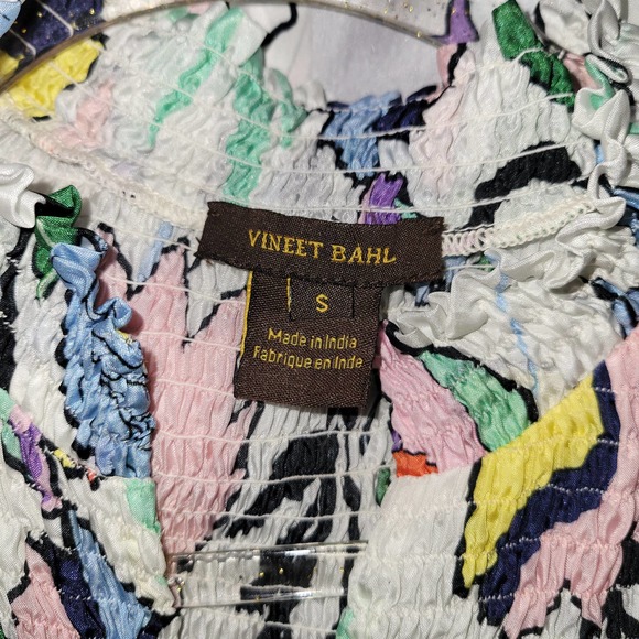 Anthropologie Multicolor Silk Floral Blouse - Picture 3 of 3